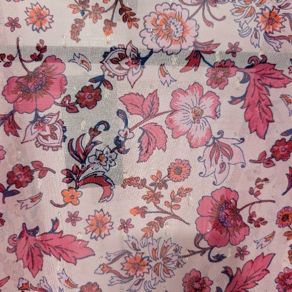 NWT Torrid Pink Floral Chiffon Ruched Sleeve Kimono in Size 2 (18/20) - Picture 14 of 15